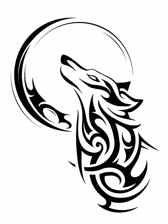 وکتور گرگ مناسب برای تتو