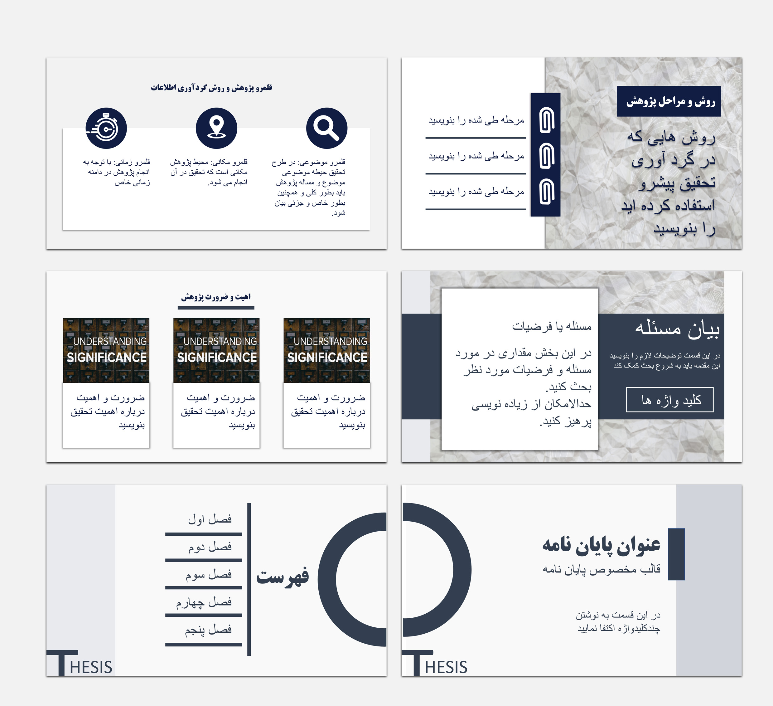 پاورپوینت حرفه ای پایان نامه و رساله
