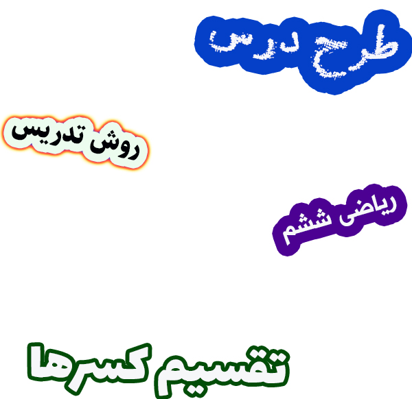 طرح درس و روش تدریس ریاضی ششم، فصل 2: تقسیم کسرها