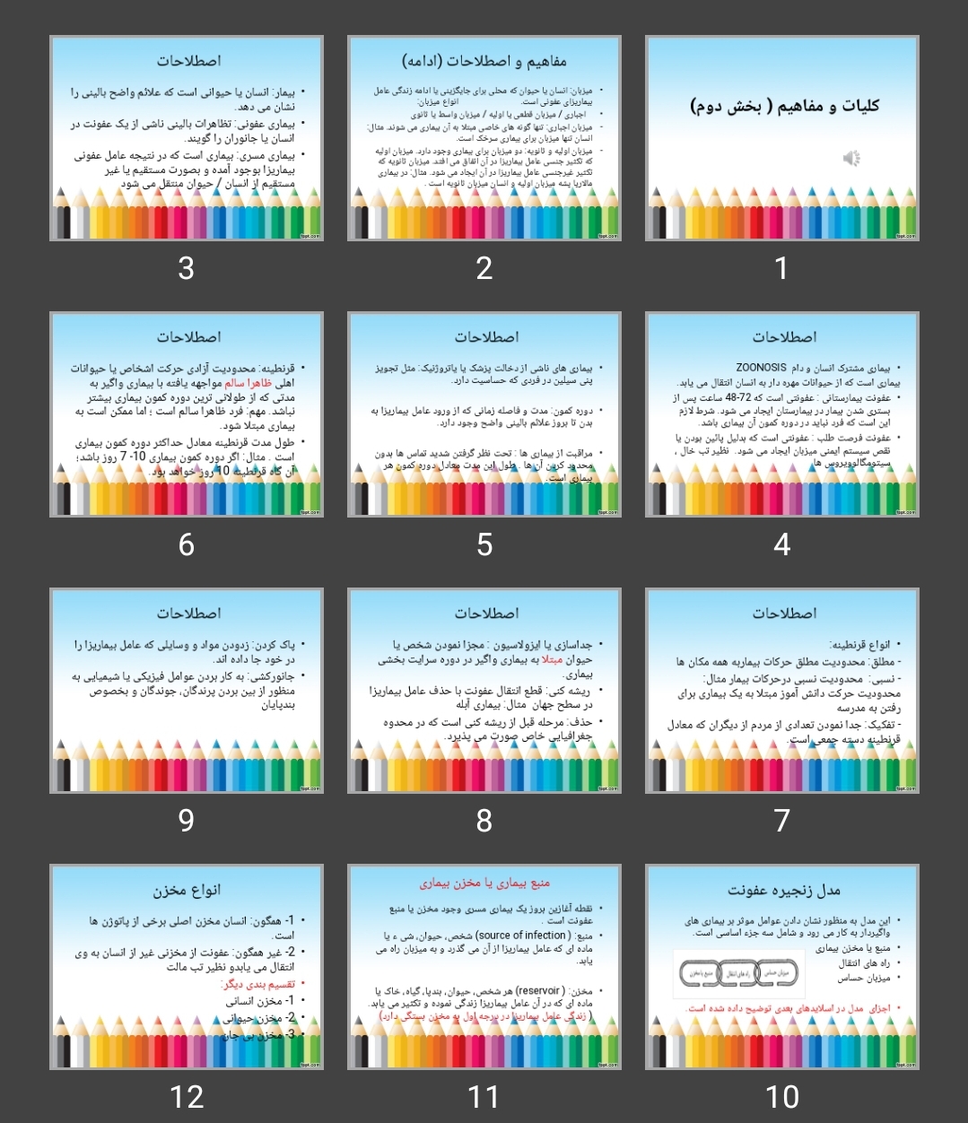 پاورپوینت کلیات و مفاهیم اپیدمیولوژی (بخش دوم)