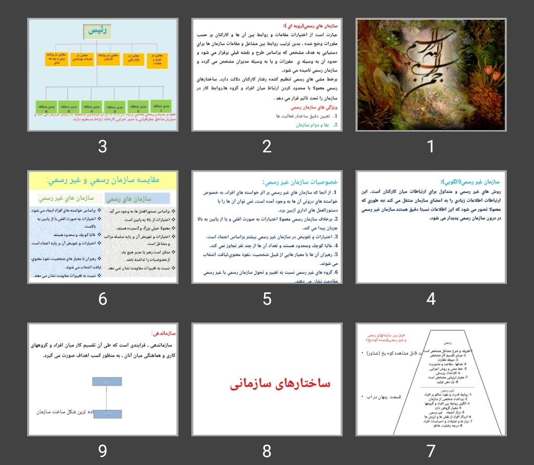 پاورپوینت سازماندهی