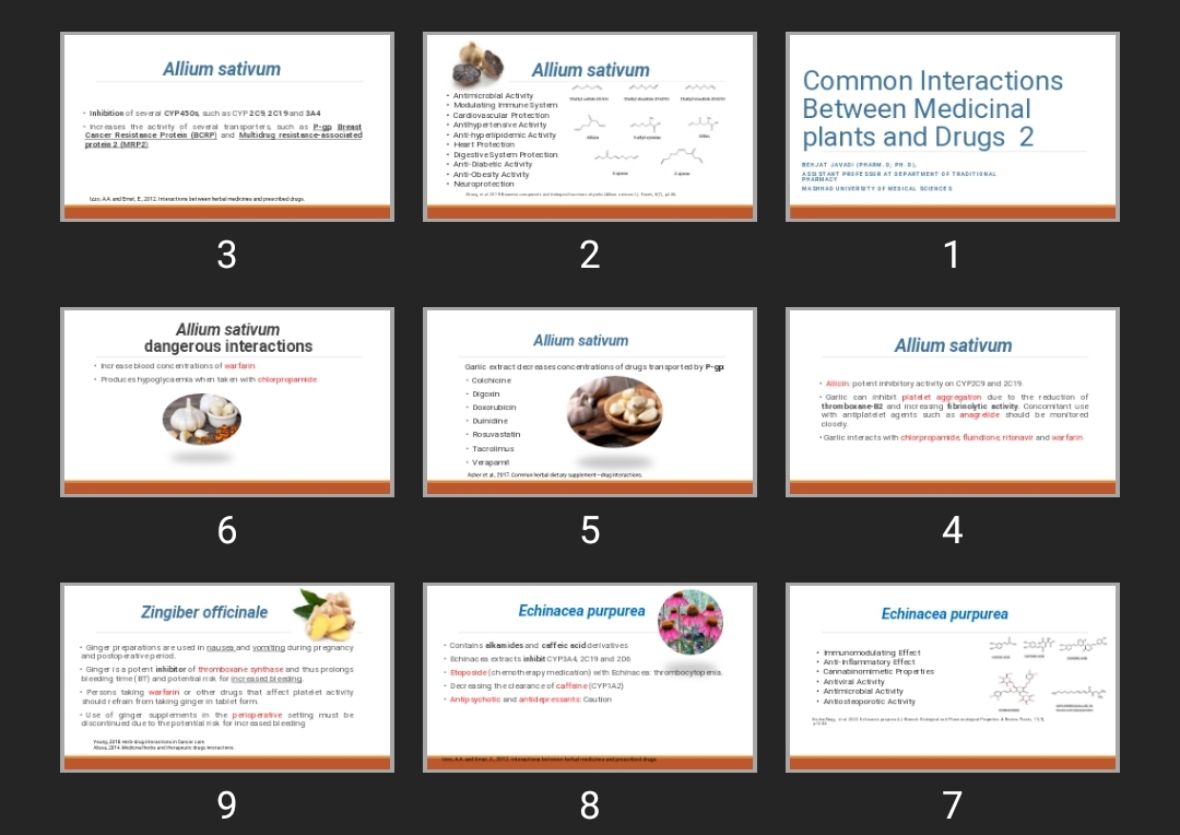 پاورپوینت Common Interactions Between Medicinal plants and Drugs  2