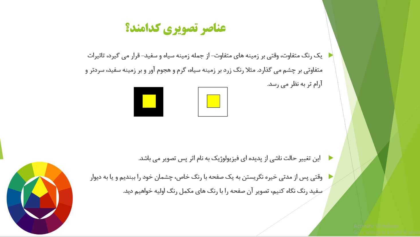 پاورپوینت آموزشی استفاده از تصاویر در طراحی پیام؛ اصول سواد بصری و انتقال مفاهیم (ویژه ارائه)