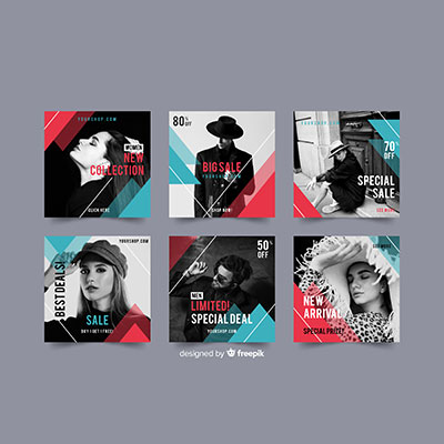 قالب پست اینستاگرام اسلایدی رنگ قرمز