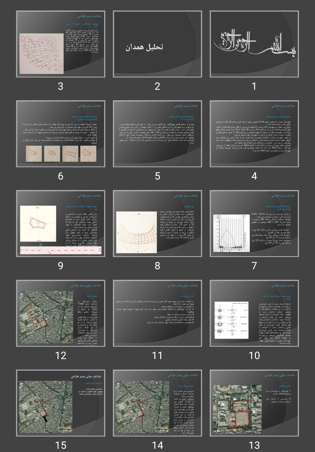 پاورپوینت تحلیل سایت نمونه موردی شهر همدان