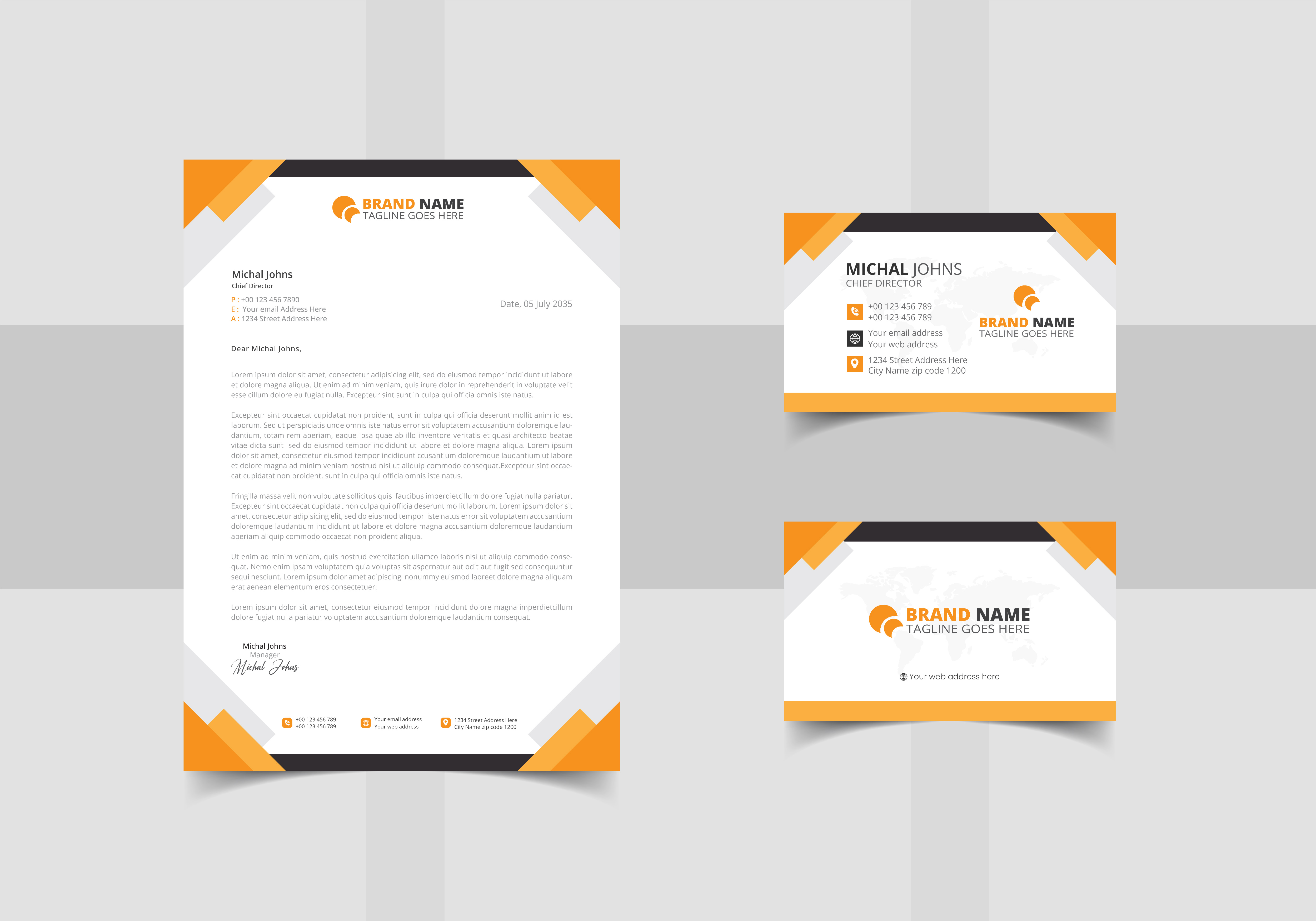 وکتور سربرگ شرکتی لاکچری با فرمت eps