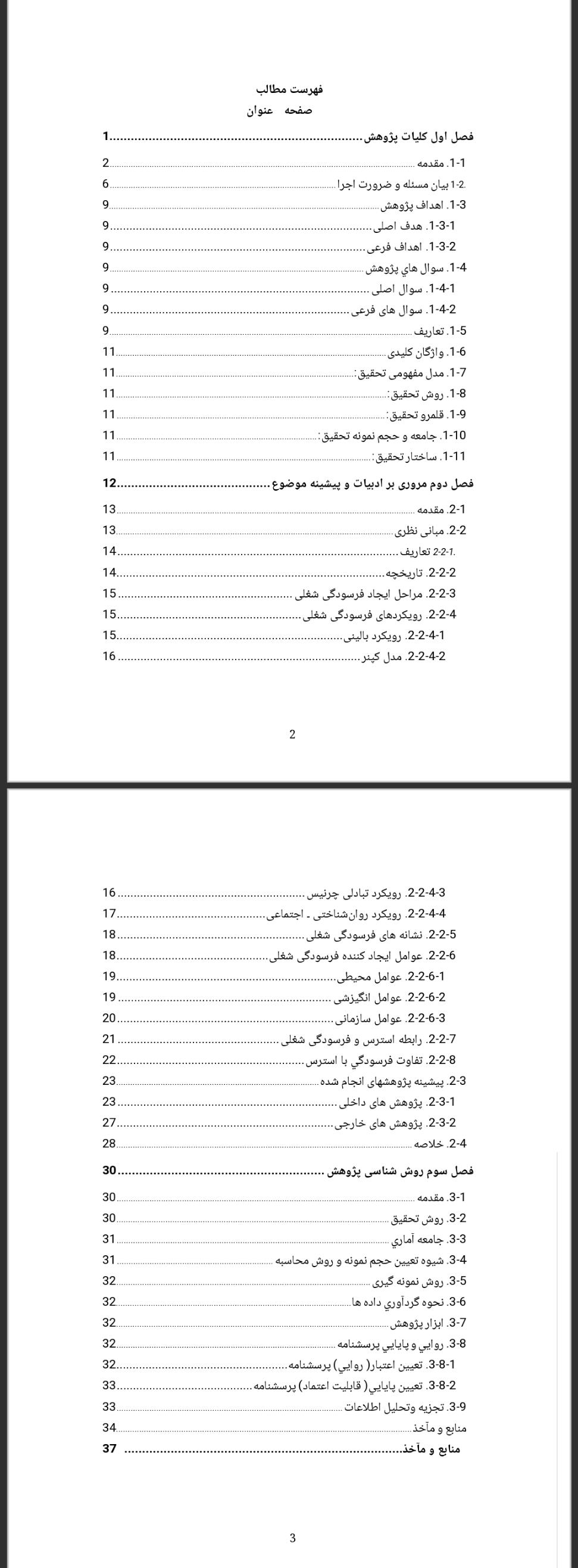 پایان نامه بررسی فرسودگی شغلی در بین پایوران ندسا و راه کارهای کاهش آن