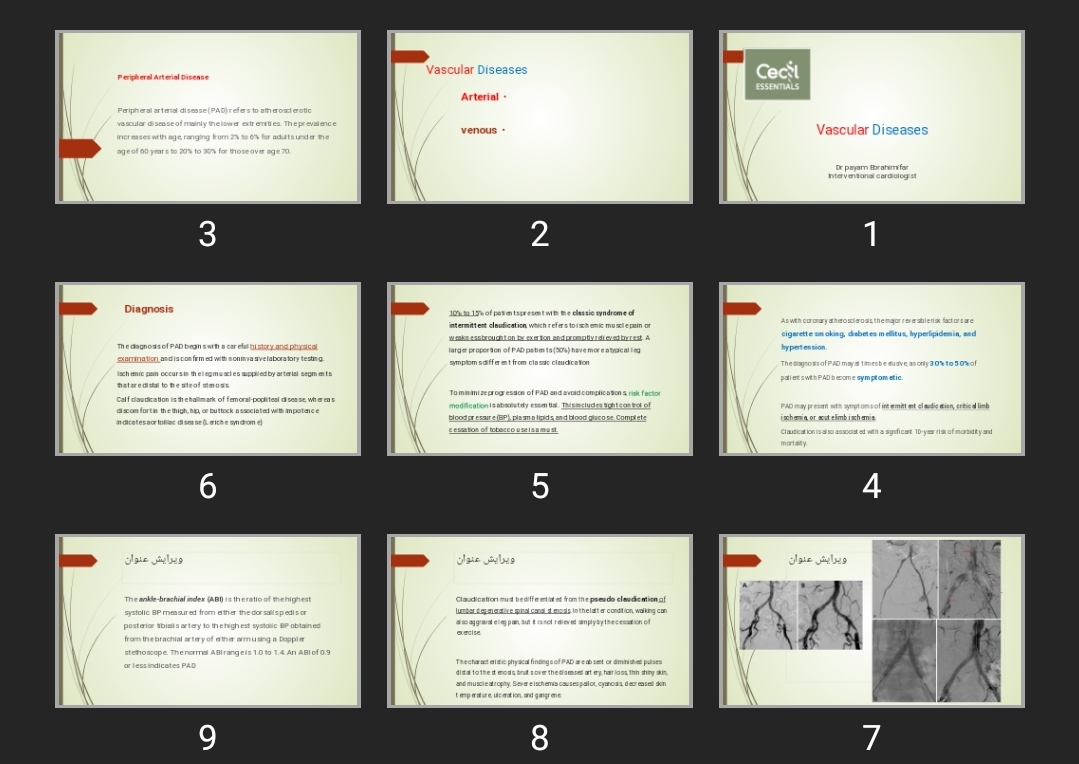 پاورپوینت Vascular Diseases