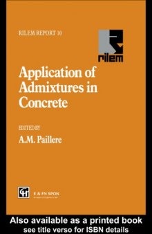 Application of admixtures in concrete state-of-the art report-کتاب انگلیسی