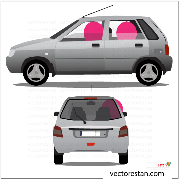 وکتور لایه باز ماشین پی کی( ماشین رنو)