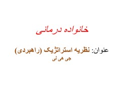 خانواده درمانی استراتژیک