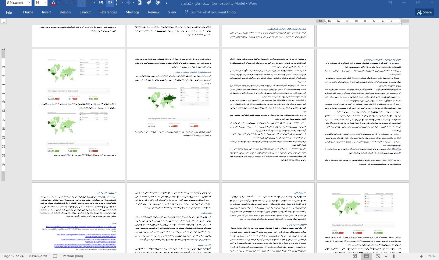 پروژه بررسی شبكه های اجتماعي نسل جديد وب سايت ها