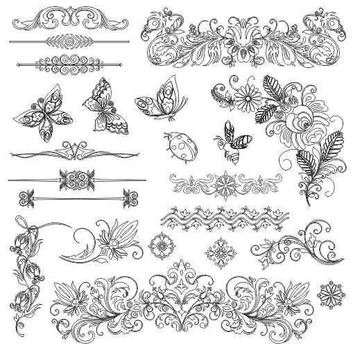 طرح گل و حاشیه پک 1