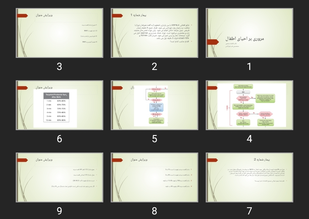 پاورپوینت مروری بر احیای اطفال