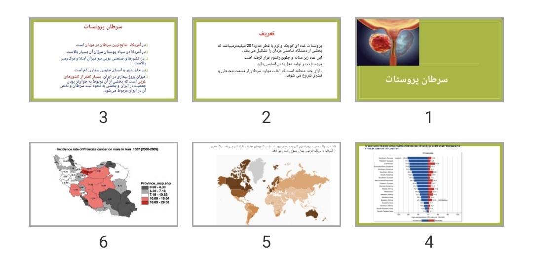 پاورپوینت اپیدمیولوژی سرطان پروستات