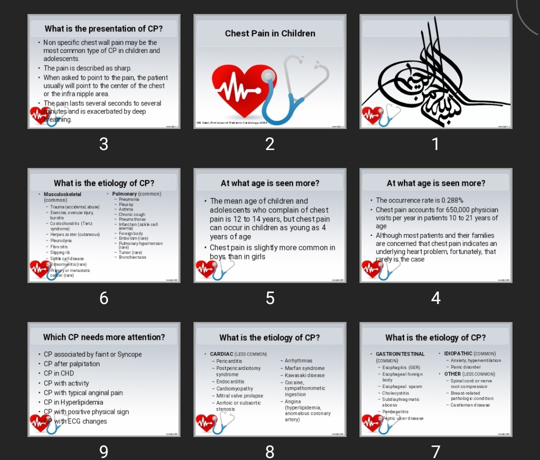 پاورپوینت Chest Pain in Children