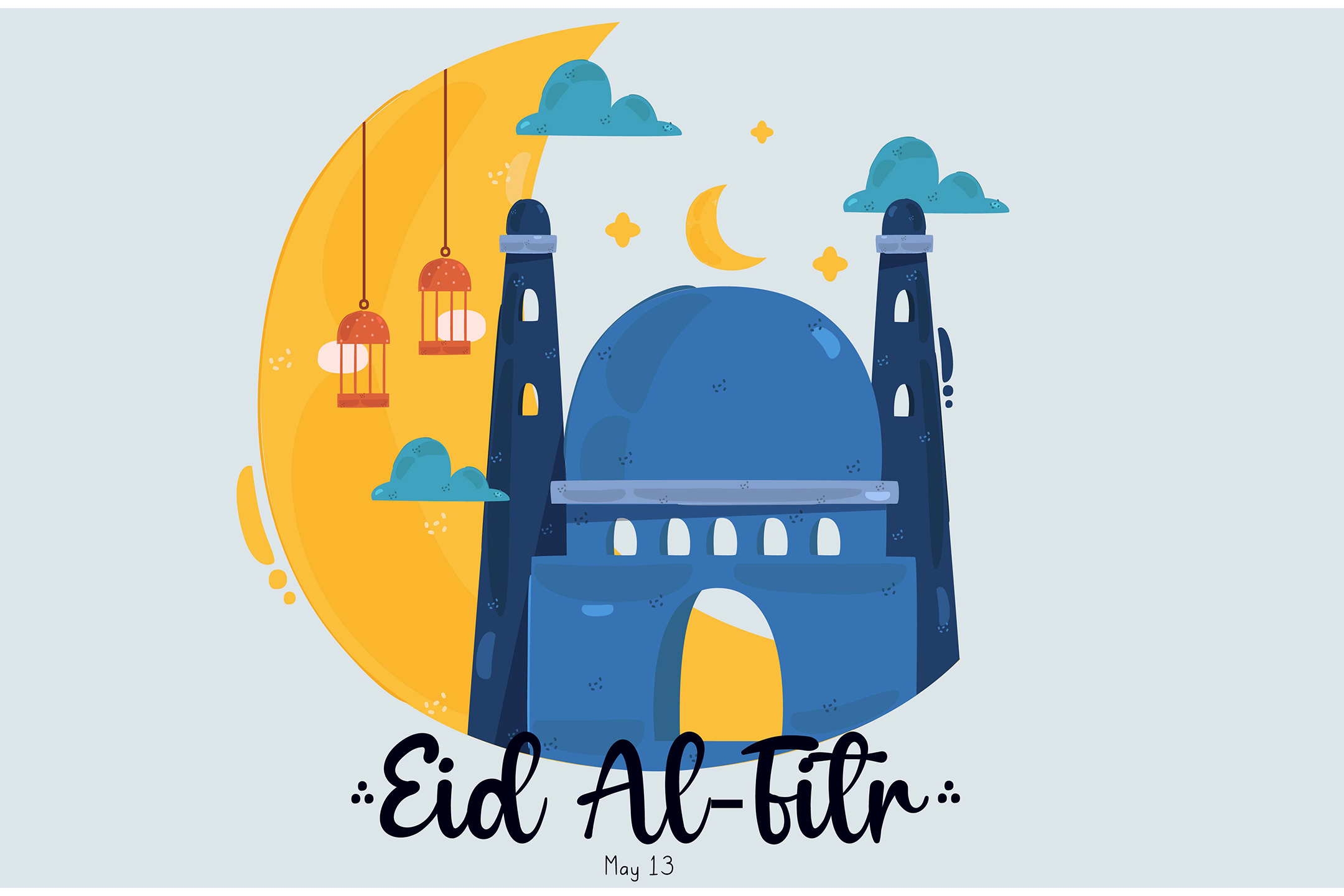   وکتور عید فطر (لایه باز و قابل ویرایش) - شماره 15