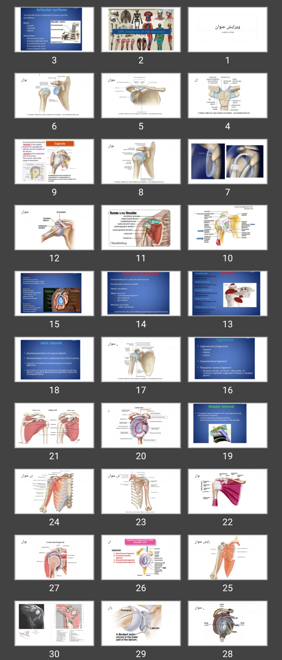 پاورپوینت shoulder mri