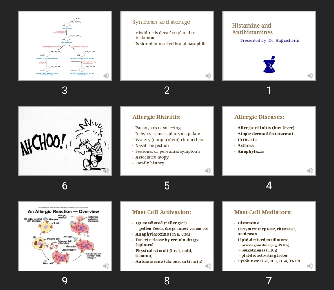 پاورپوینت Histamine and Antihistamines