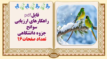 راهکارهای ارزیابی سوانح جزوه دانشگاهی سوانح از دیدگاه  W.H.S