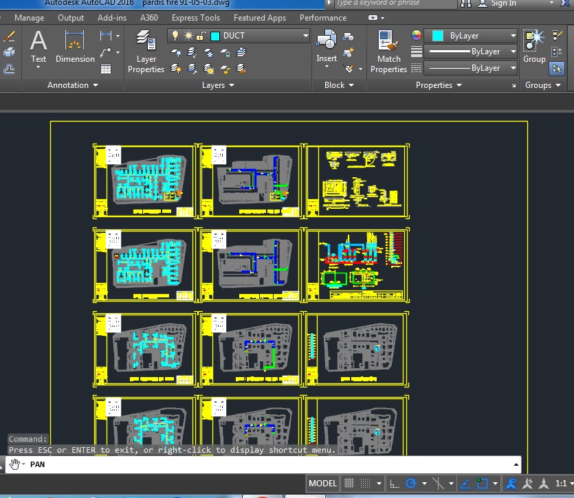 نقشه های مکانیکی برج مسکونی