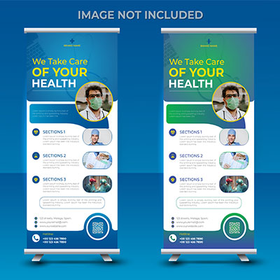 استند ایکس برنگ سبز و آبی