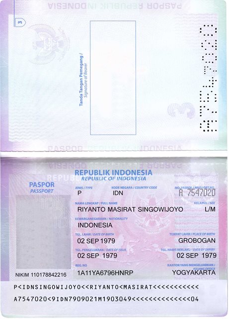 فایل پاسپورت اندونزی لایه باز