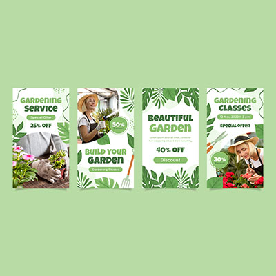 استوری اینستاگرام برای کشاورزی با رنگ سبز