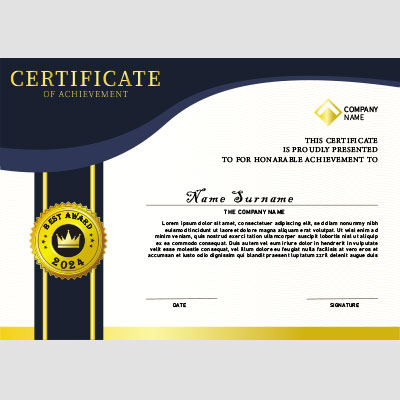 سرتیفیکت مدرن و زیبا