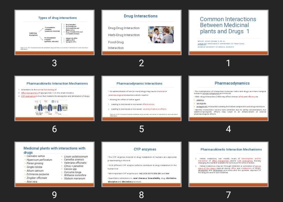 پاورپوینت Common Interactions Between Medicinal plants and Drugs  1