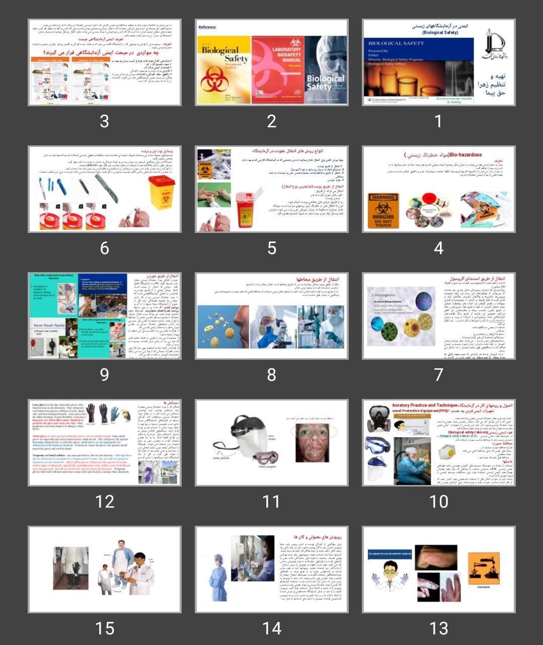پاورپوینت ایمنی در آزمایشگاه های زیستی (Biological Safety)