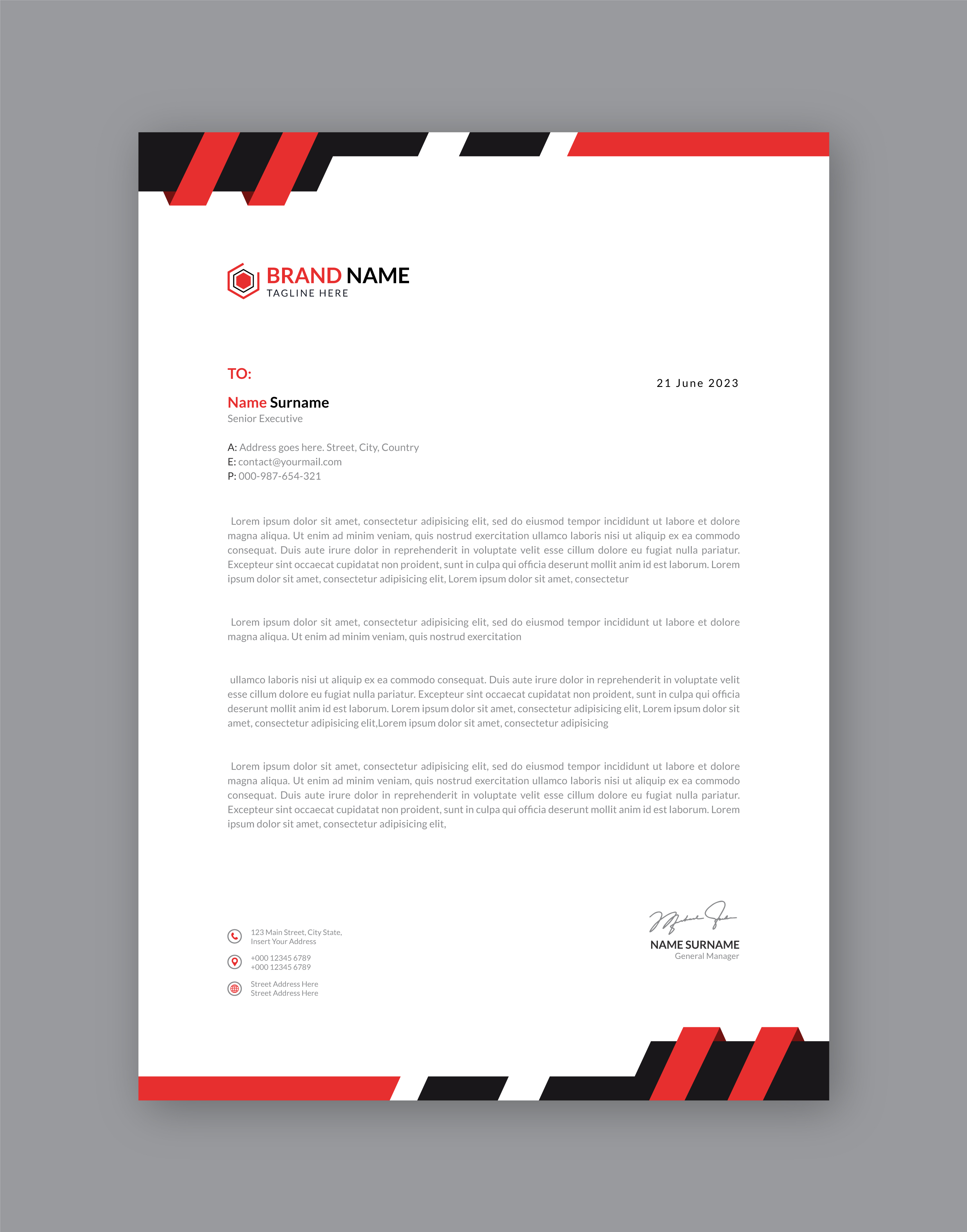 وکتور سربرگ شرکتی لاکچری با فرمت eps