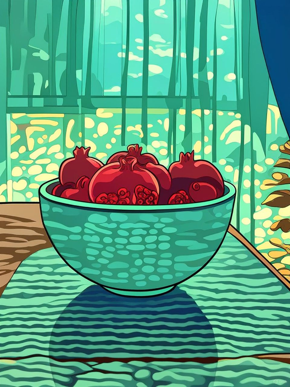 وکتور ظرف انار