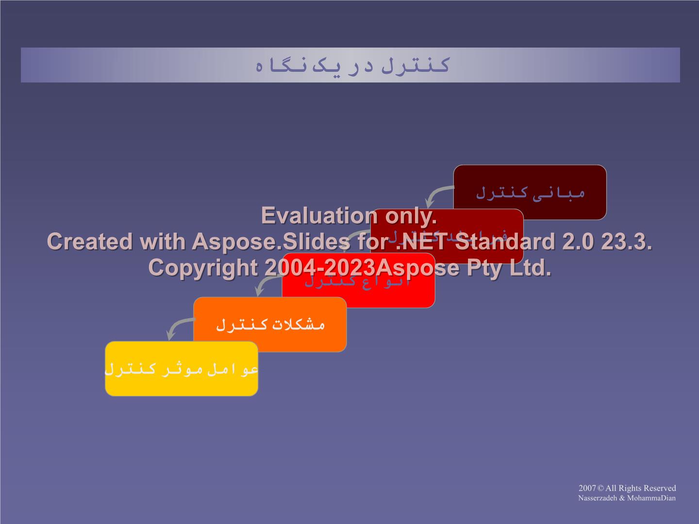 پاورپوینت کنترل در یک نگاه      تعداد اسلاید : 12      نسخه کامل✅