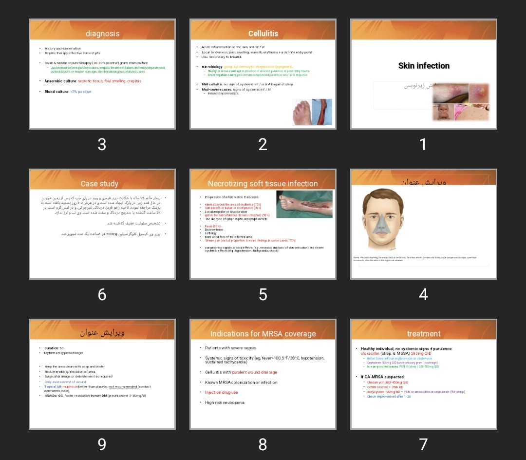 پاورپوینت Skin infection