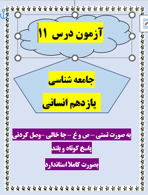 امتحان جامعه شناسی یازدهم انسانی درس 11 با جواب