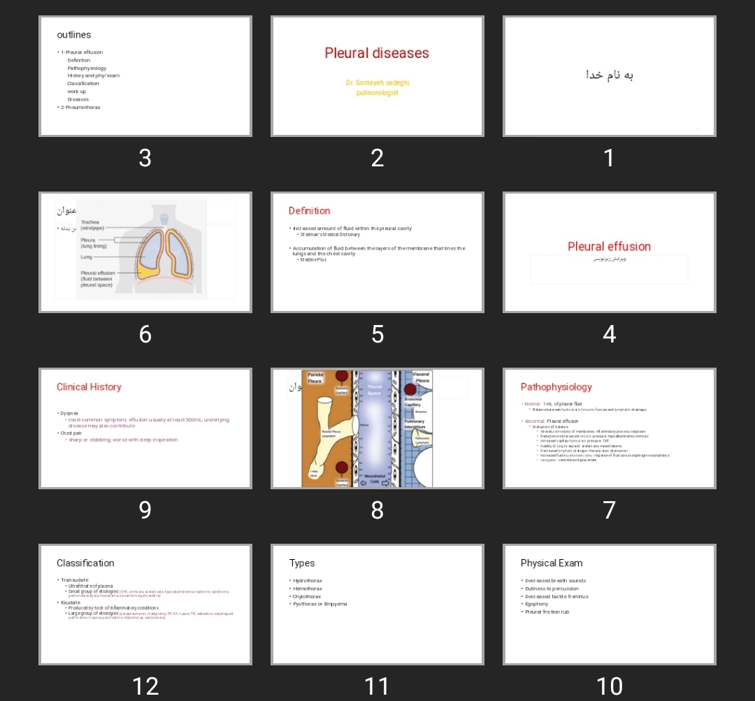 پاورپوینت Pleural diseases