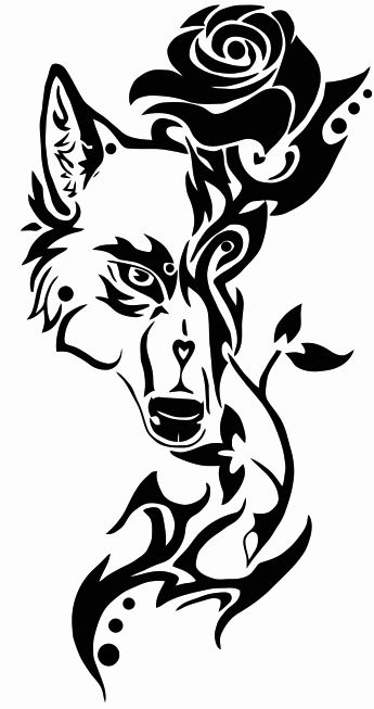 طرح تتو فاکس فلاور (فایل وکتور)