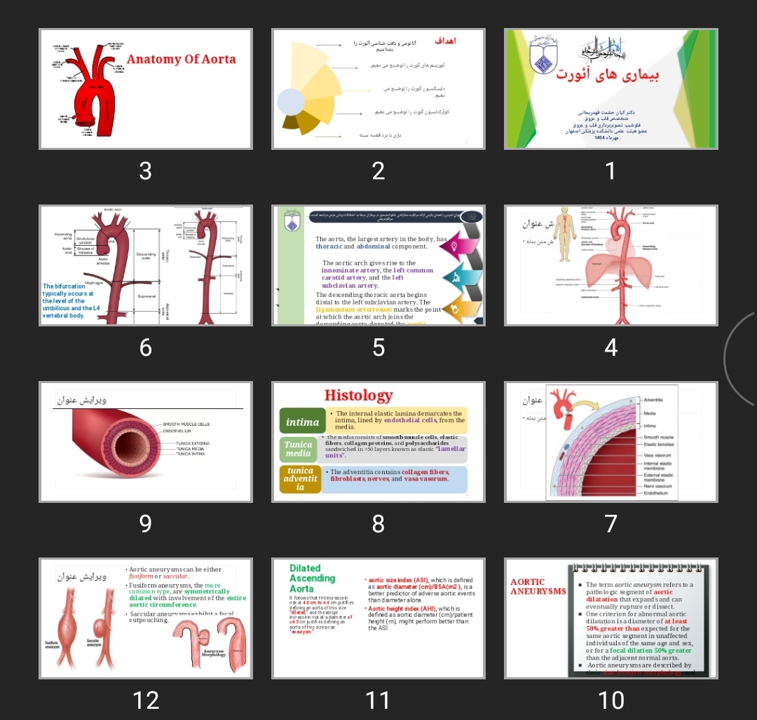 پاورپوینت بیماری های آئورت