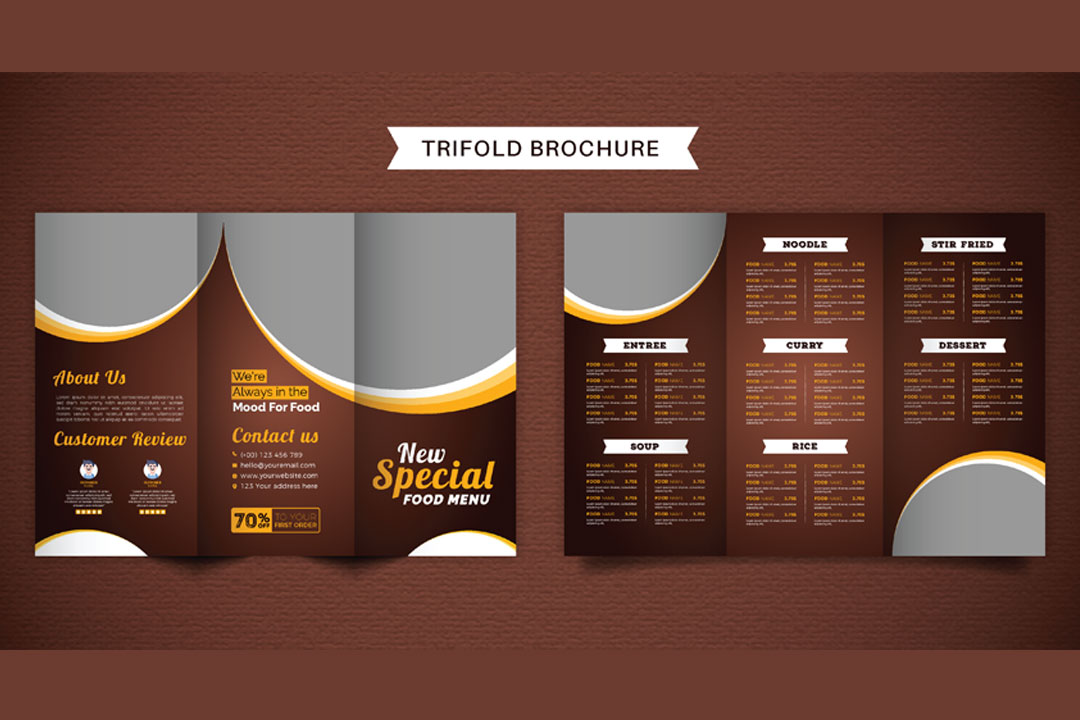 دانلود وکتور بروشور سه لت دو رو شرکتی زیبا با فرمت eps