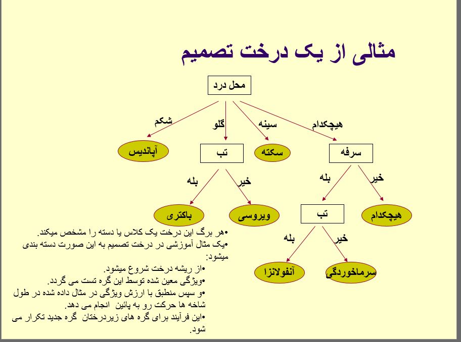 پاورپوینت یادگیری درخت تصمیم در43 اسلاید قابل ویرایش رشته مهندسی کامپیوتر