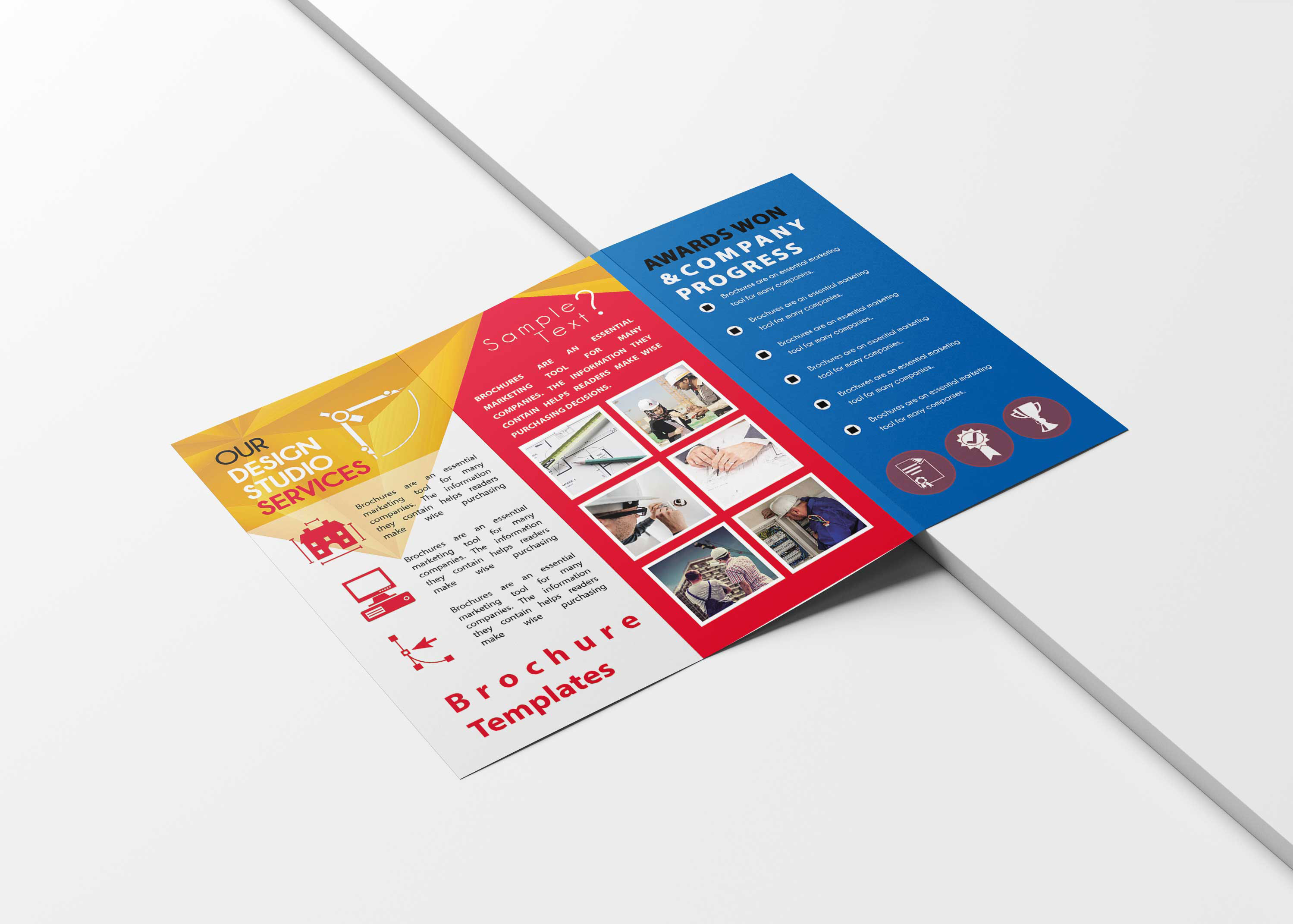 بروشور تبلیغاتی 3 لت دو رو مشاورین املاک