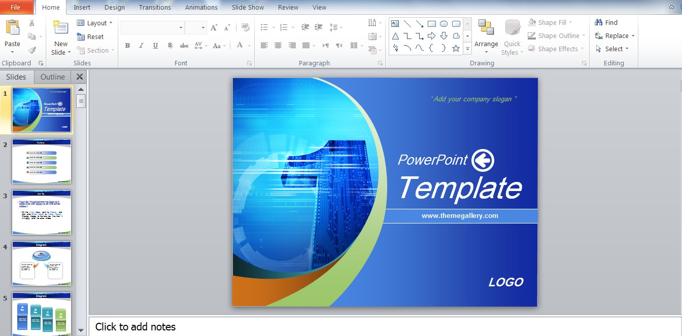 تم و قالب پاورپوینت
