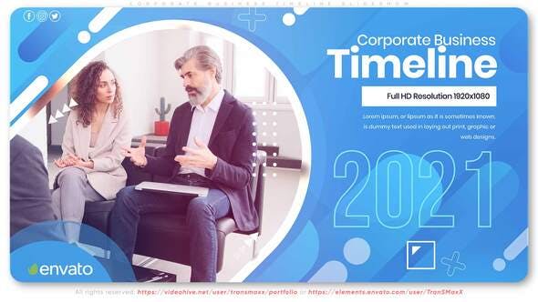 پروژه آماده افترافکت : اسلایدشو معرفی شرکت Corporate Business Timeline Slideshow