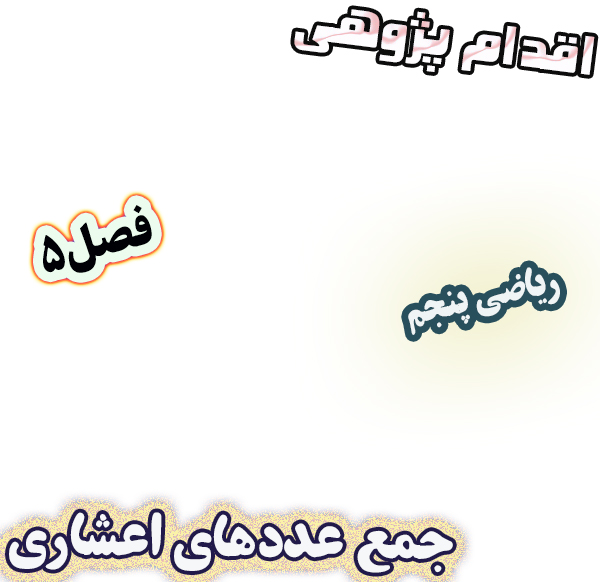 اقدام پژوهی رفع چالش هم‌راستا کردن ممیزها در جمع ستونی، ریاضی پنجم