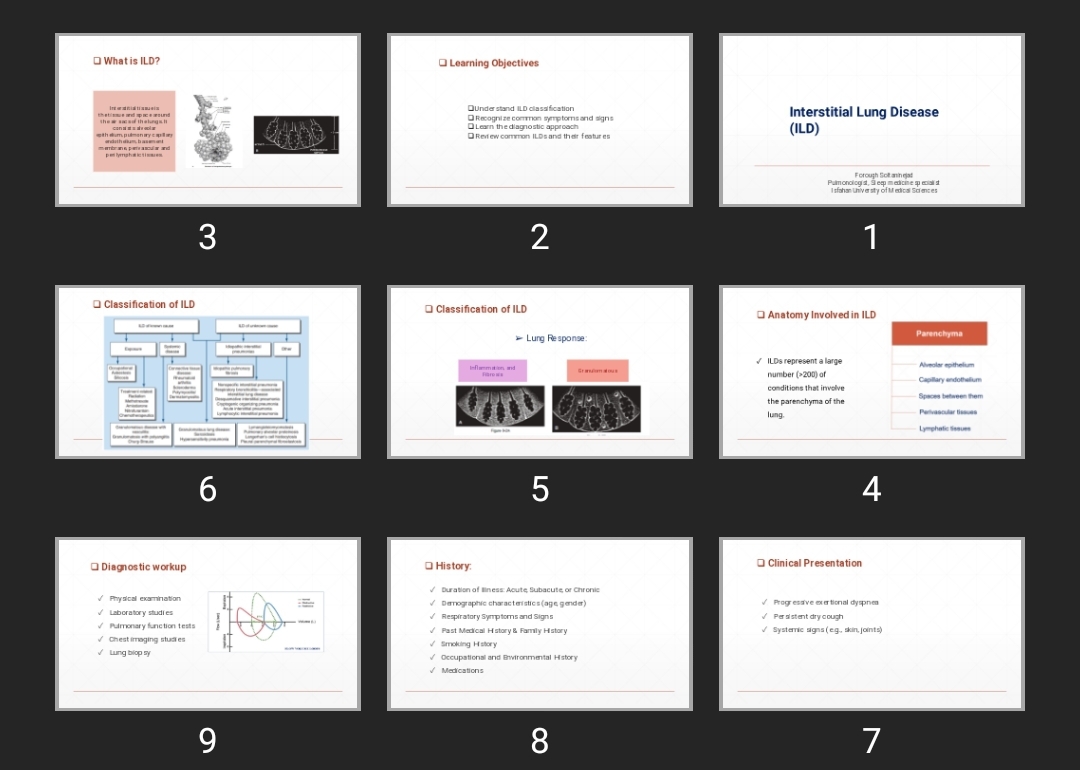 پاورپوینت  Interstitial Lung Disease (ILD)
