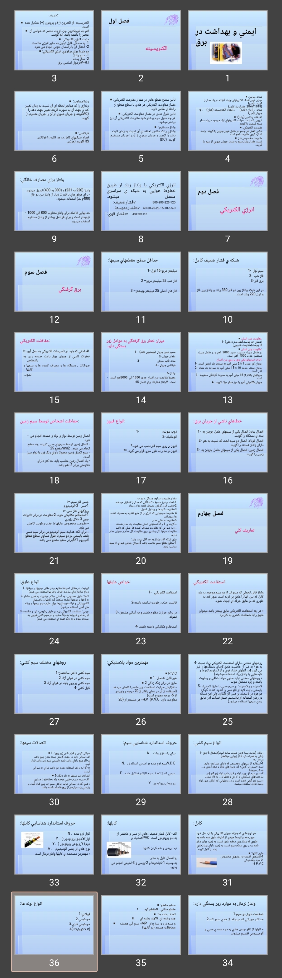 پاورپوینت ايمنی و بهداشت در برق