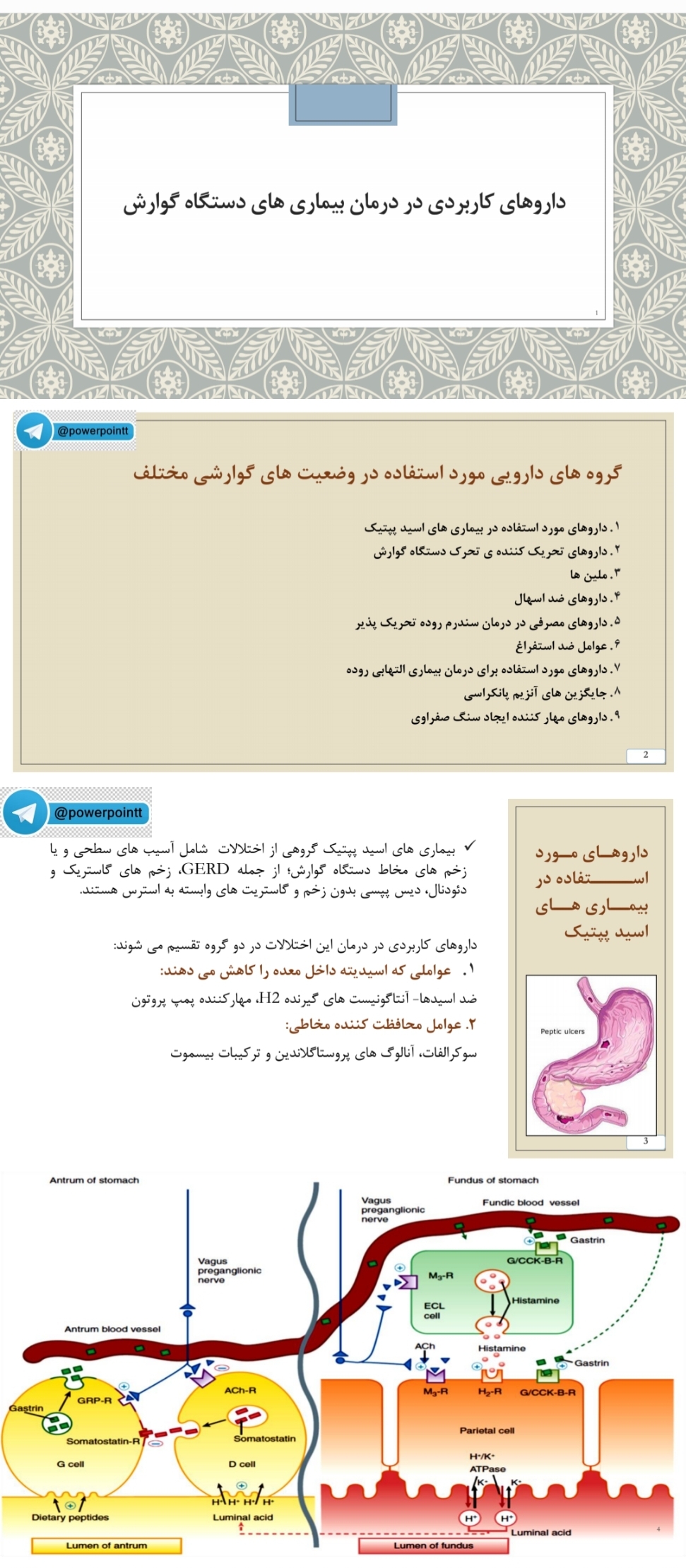 جزوه داروهای کاربردی در درمان بیماری های دستگاه گوارش