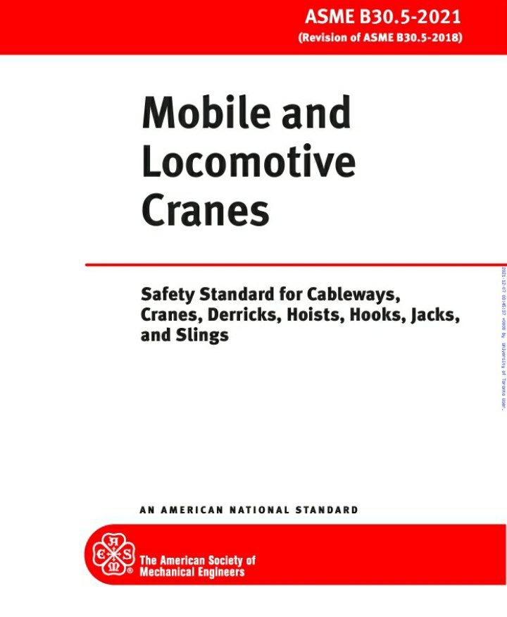 🔵دانلود استاندارد جرثقیل‌های موبایل ویرایش ۲۰۲۱  🌺ASME B30.5 2021  ♦️Mobile and Locomotive Cranes
