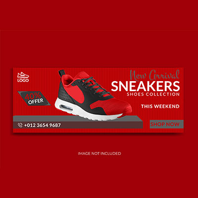 بنر وب سایت رنگ قرمز